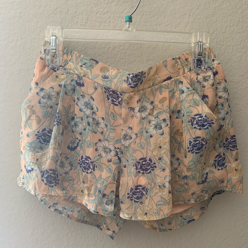 floral flowy shorts